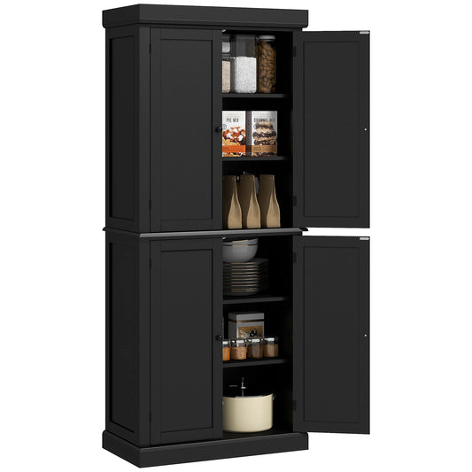 HOMCOM Tall Kitchen Pantry Cabinet Freestanding Modern Farmhouse
