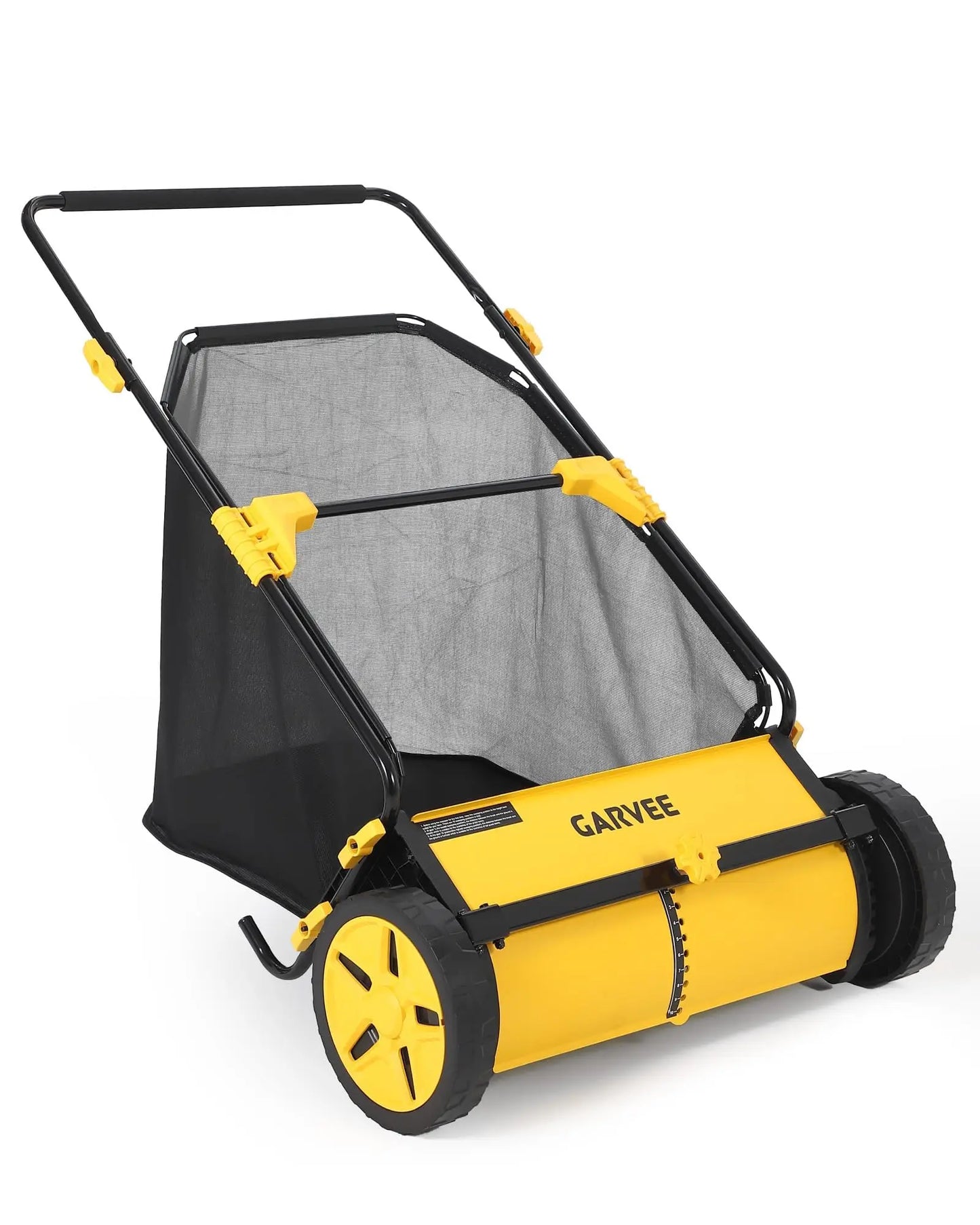 Studyset Heavy Duty Push Lawn Sweeper Mesh Bag Adjustable Height