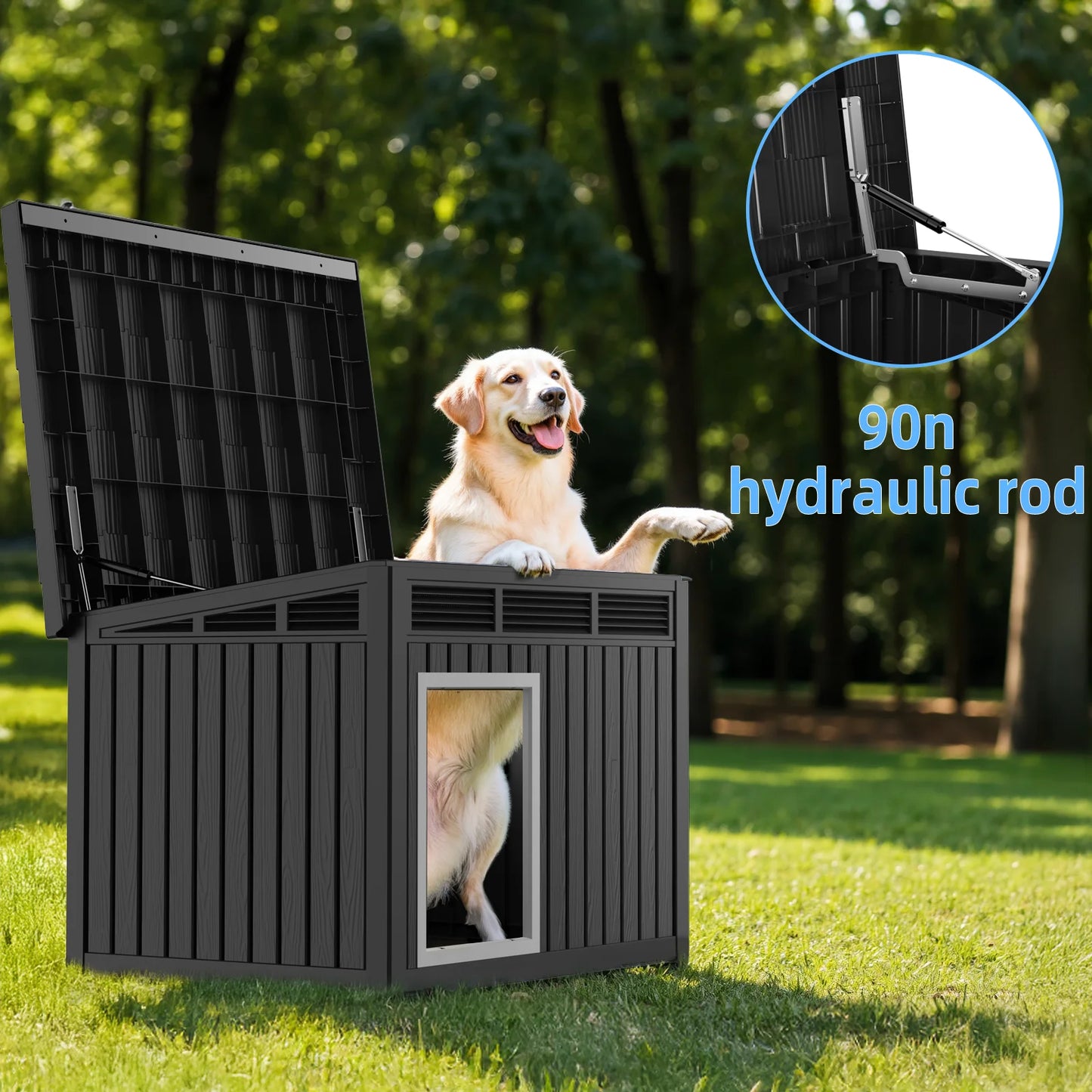 Resin Dog House Hydraulic Rod Kennel Waterproof Outdoor