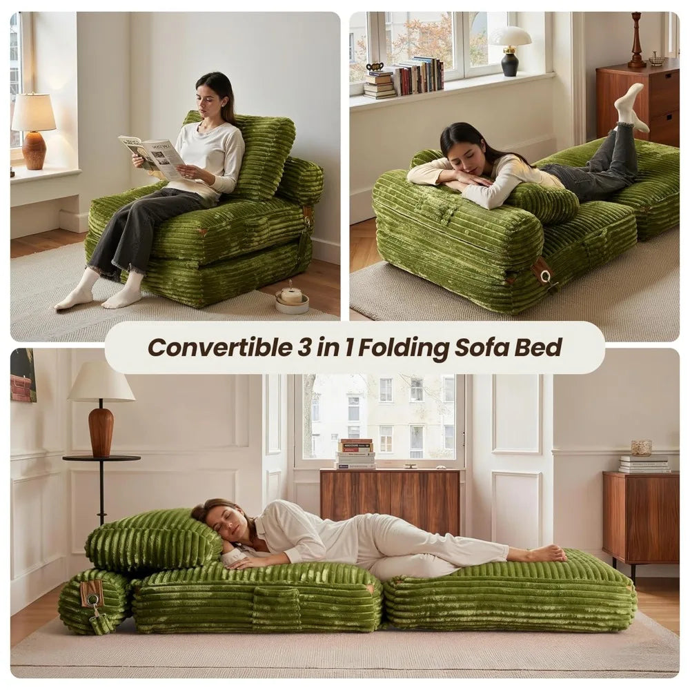 Foldable Sofa Bed Fold Out Lounger Chair for Living Room