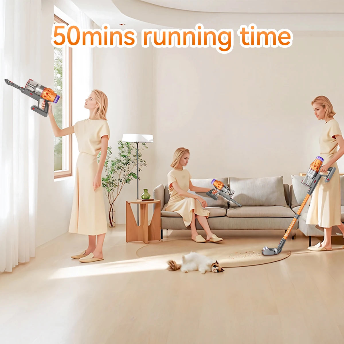 E.LUO Wireless Vacuum Cleaner Handheld Brushless Motor