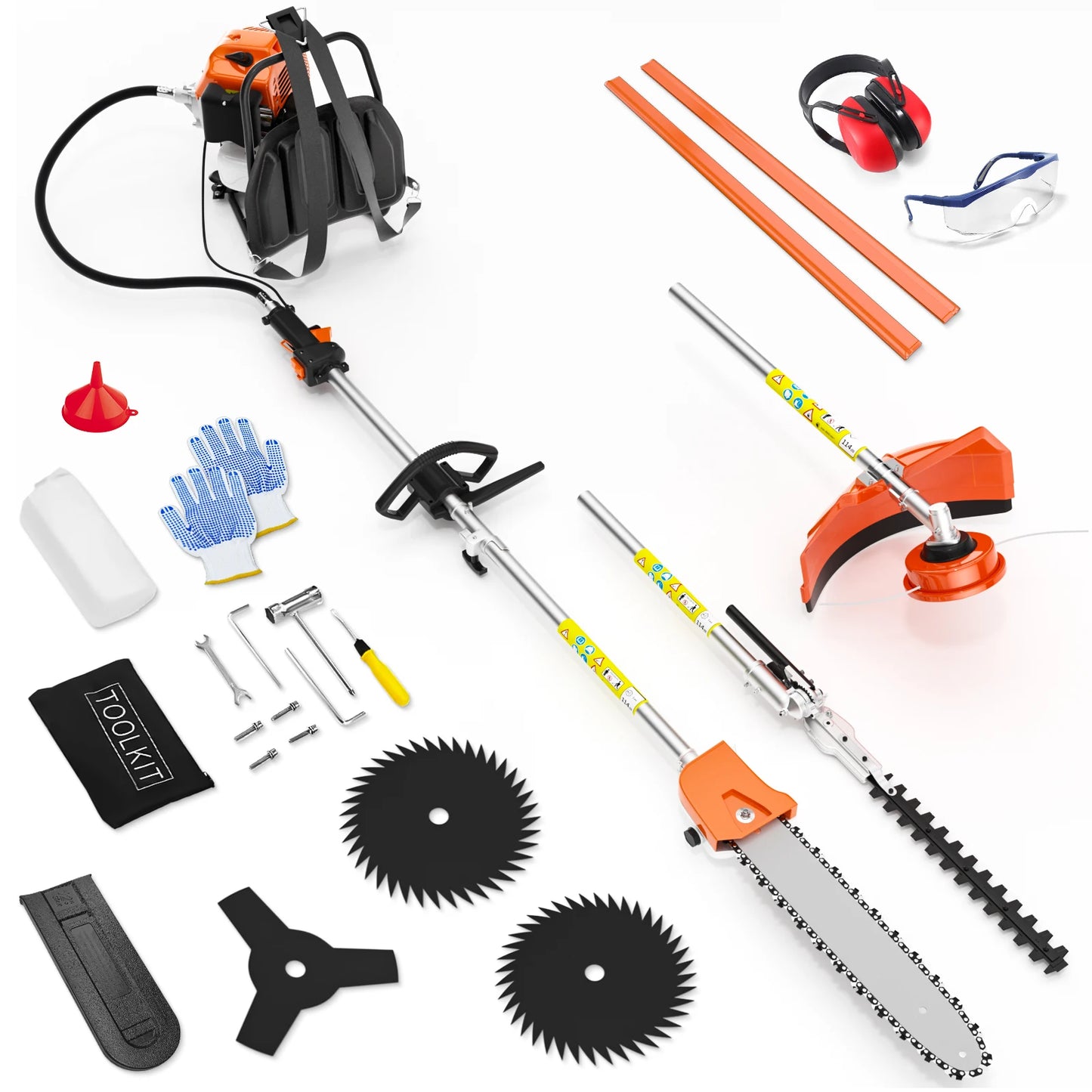 Jetting 6 In 1 Gas Powered Weed Wacker With Safety Lock