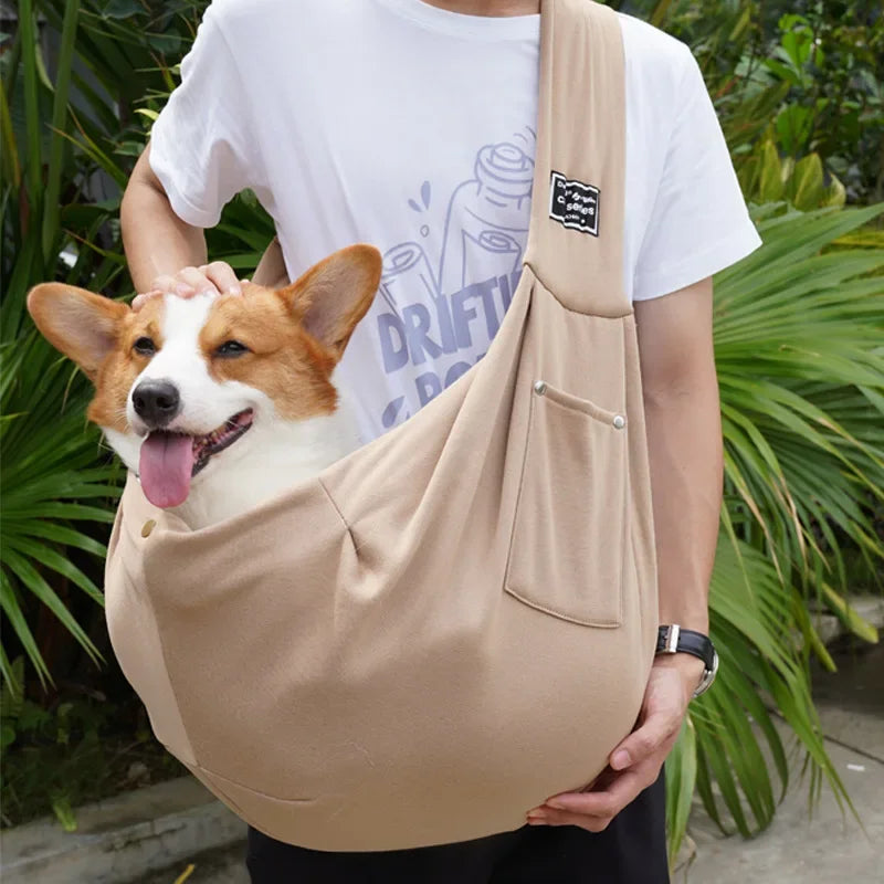Comfortable Pet Crossbody Sling Carrier For Cats And Small Dogs