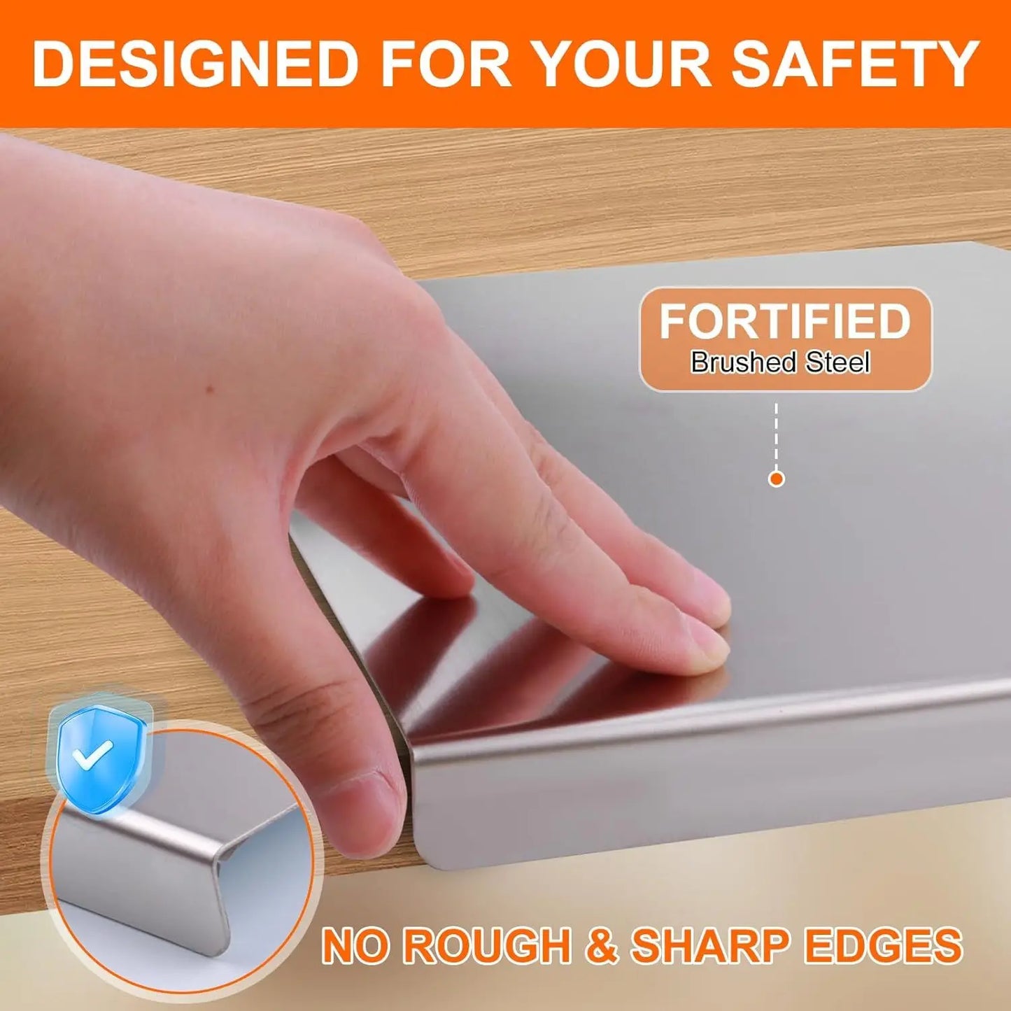 Stainless Steel Cutting Board With Lip For Kitchen Over Sink Chopping