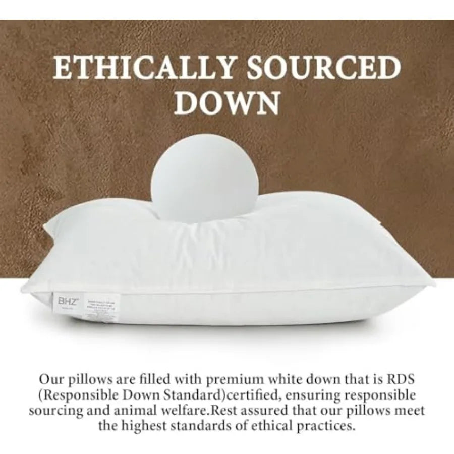 Goose Down Pillow Hotel Collection Medium Firm Support