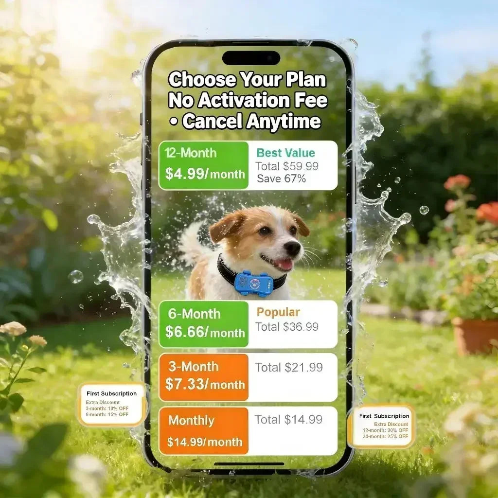 WANWAYTECH GPS Pet Tracker 4G With RealTime Tracking IP67 Waterproof