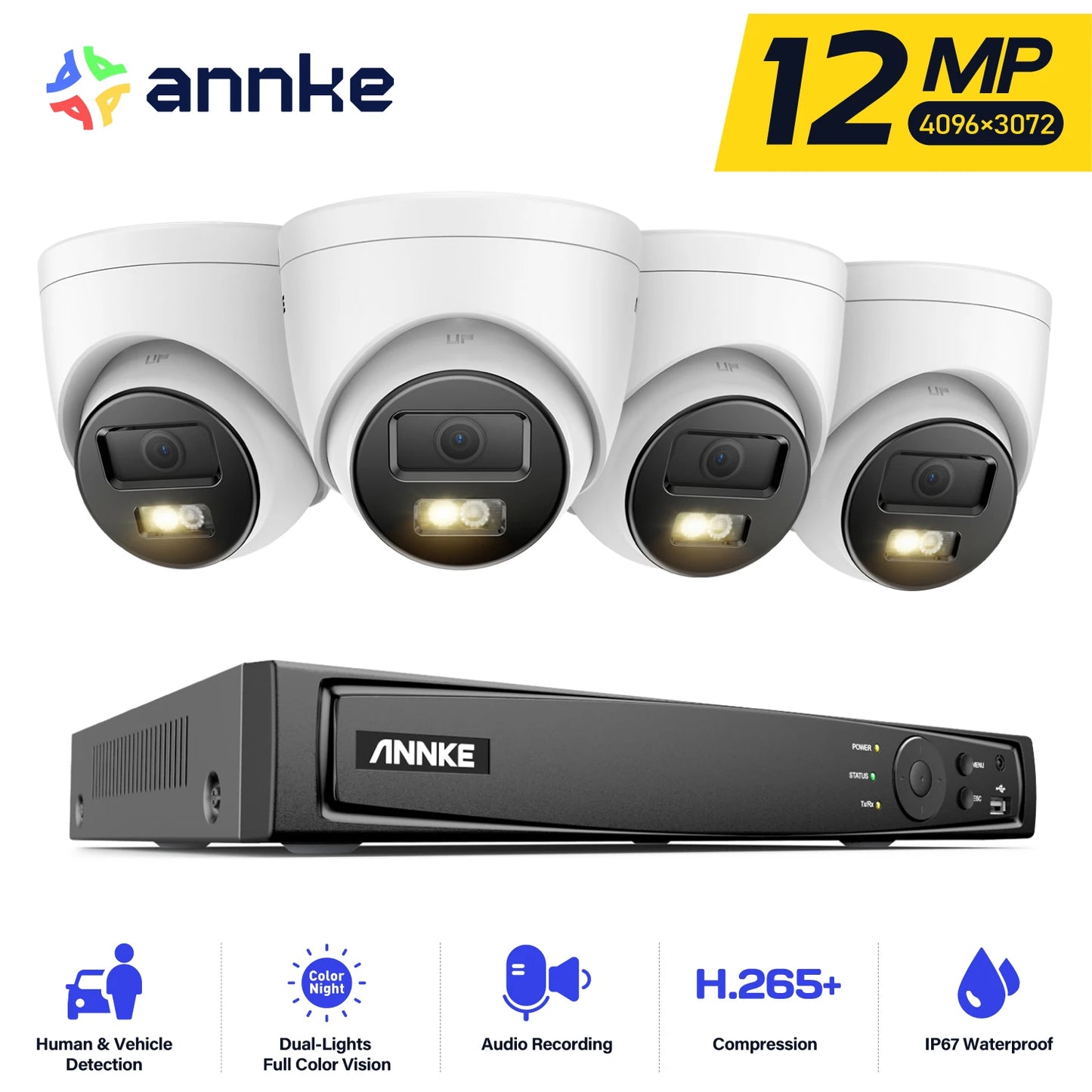 ANNKE 4K Ultra HD POE NVR CCTV Surveillance System 8Channel