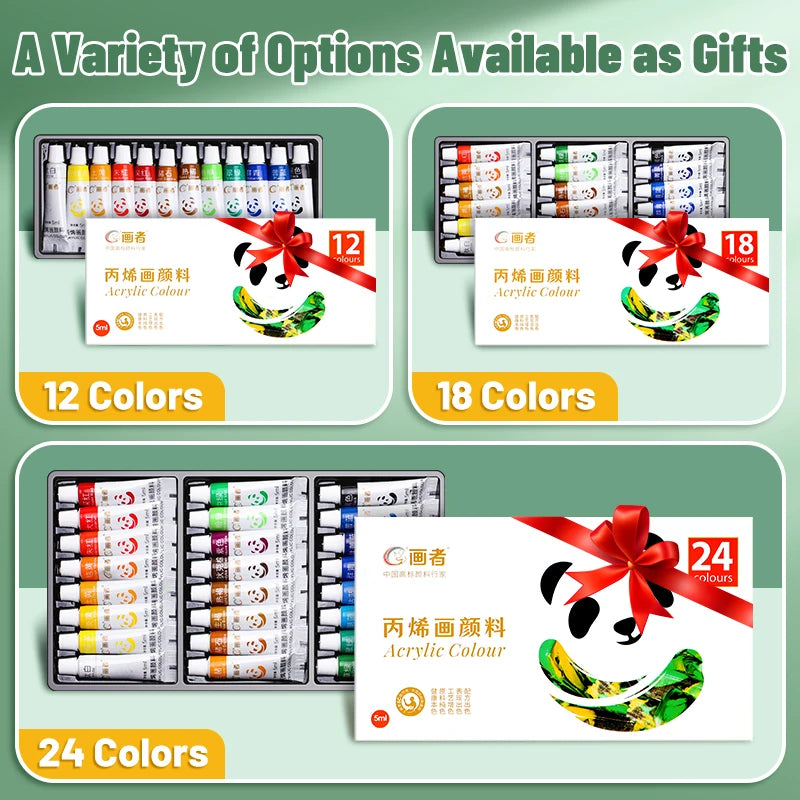 Acrylic Paint Set With Rich Pigments For DIY Crafts Canvas