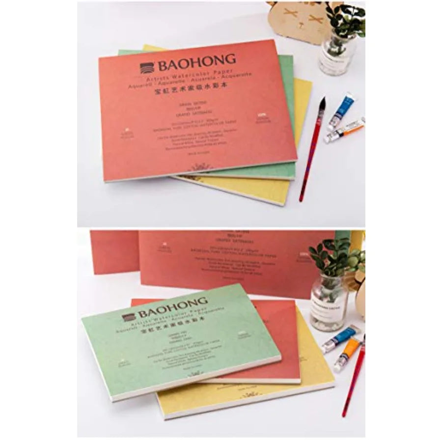 Artists Watercolor Paper Block 20 Sheets 140Lb 100 Percent Cotton