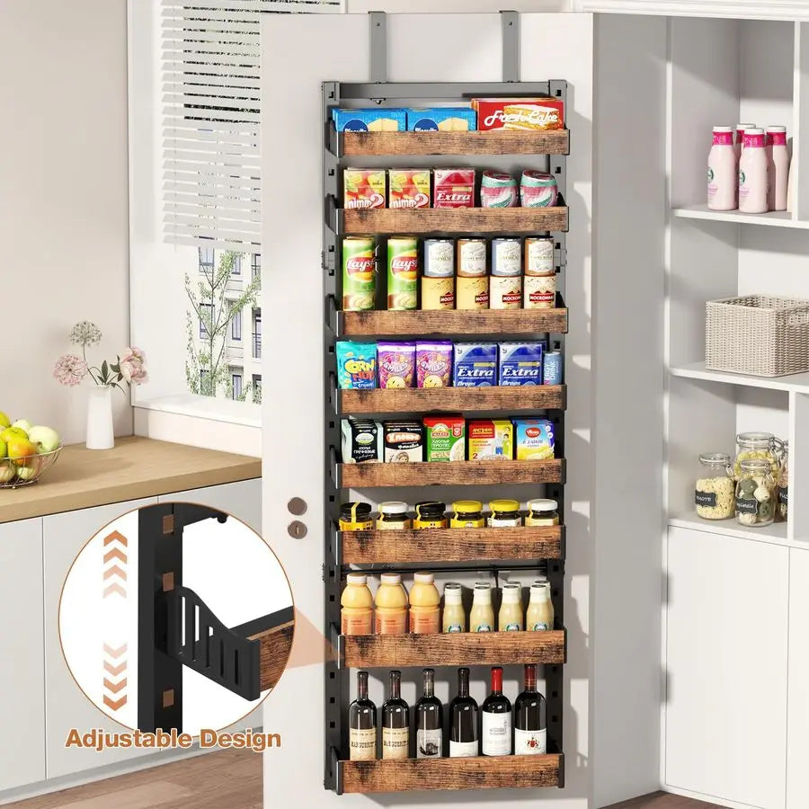 Over The Door Pantry Organizer Heavy Duty Metal Rack