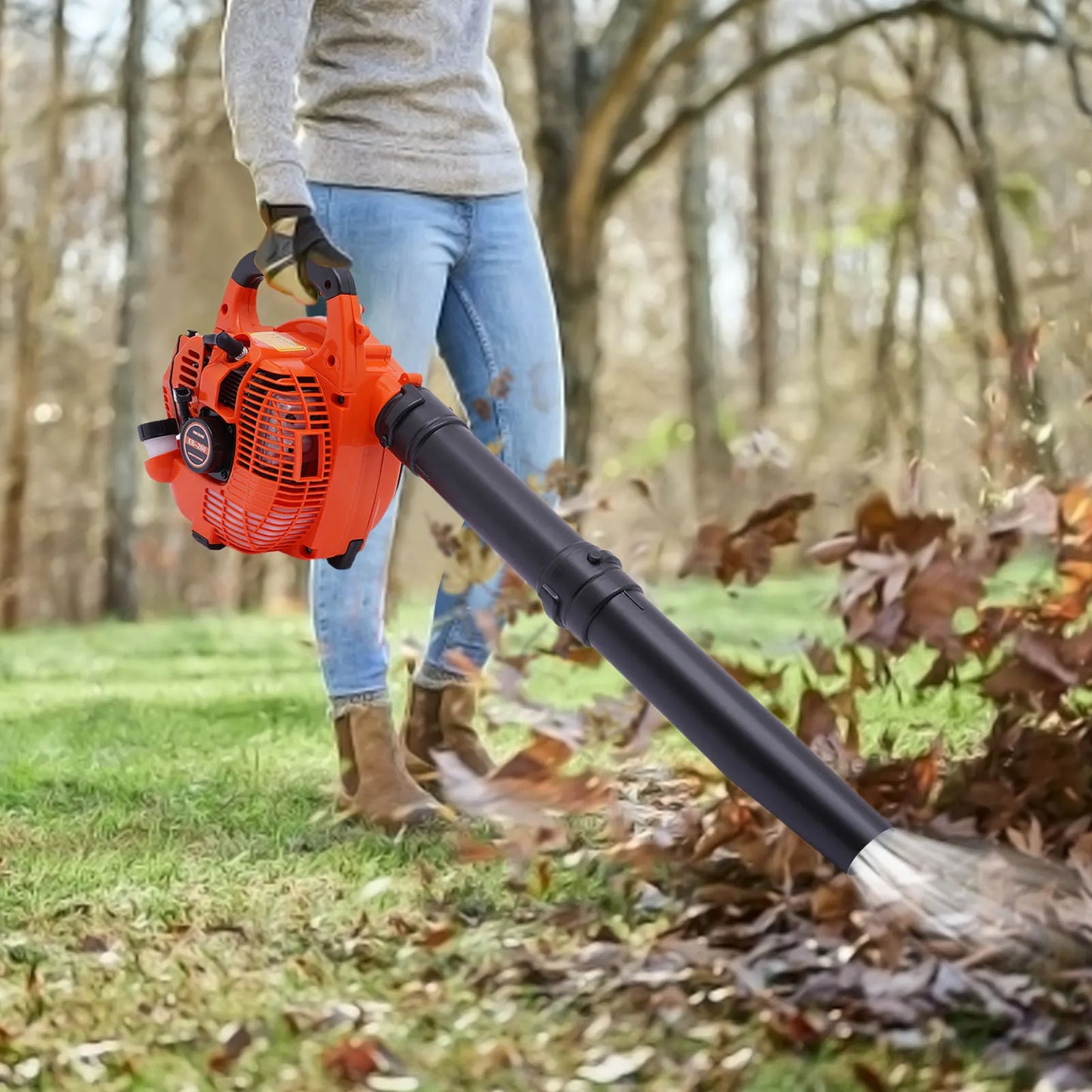 Gas Leaf Blower 25.4cc 2 Stroke Handheld Commercial Grade