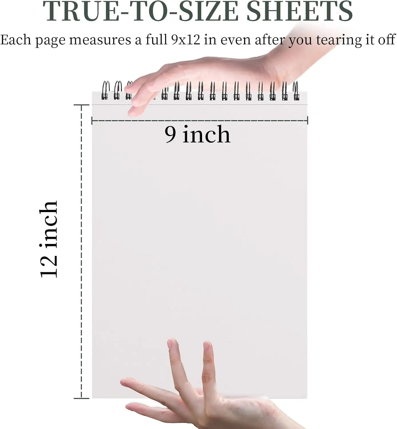Sketch Book Spiral Bound Hardcover Drawing Pad 100 Sheets