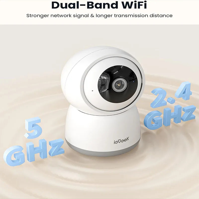 IEGEEK 5MP Indoor 2.4/5GHz WiFi Security Camera With Night Vision