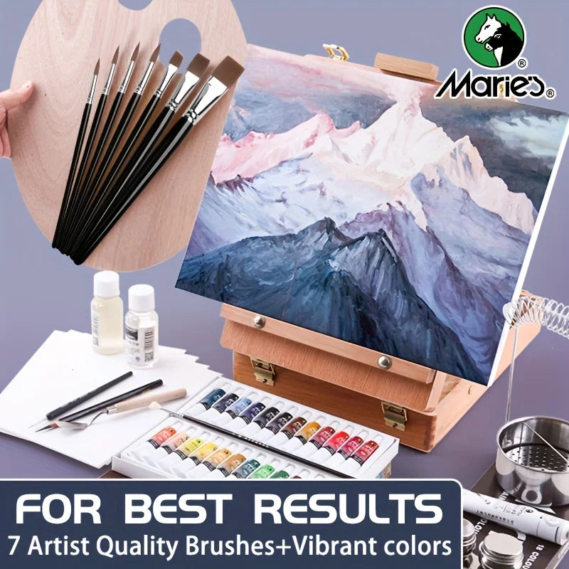 Marie's 31-Piece Oil Paint Set for Artists with Professional Pigments
