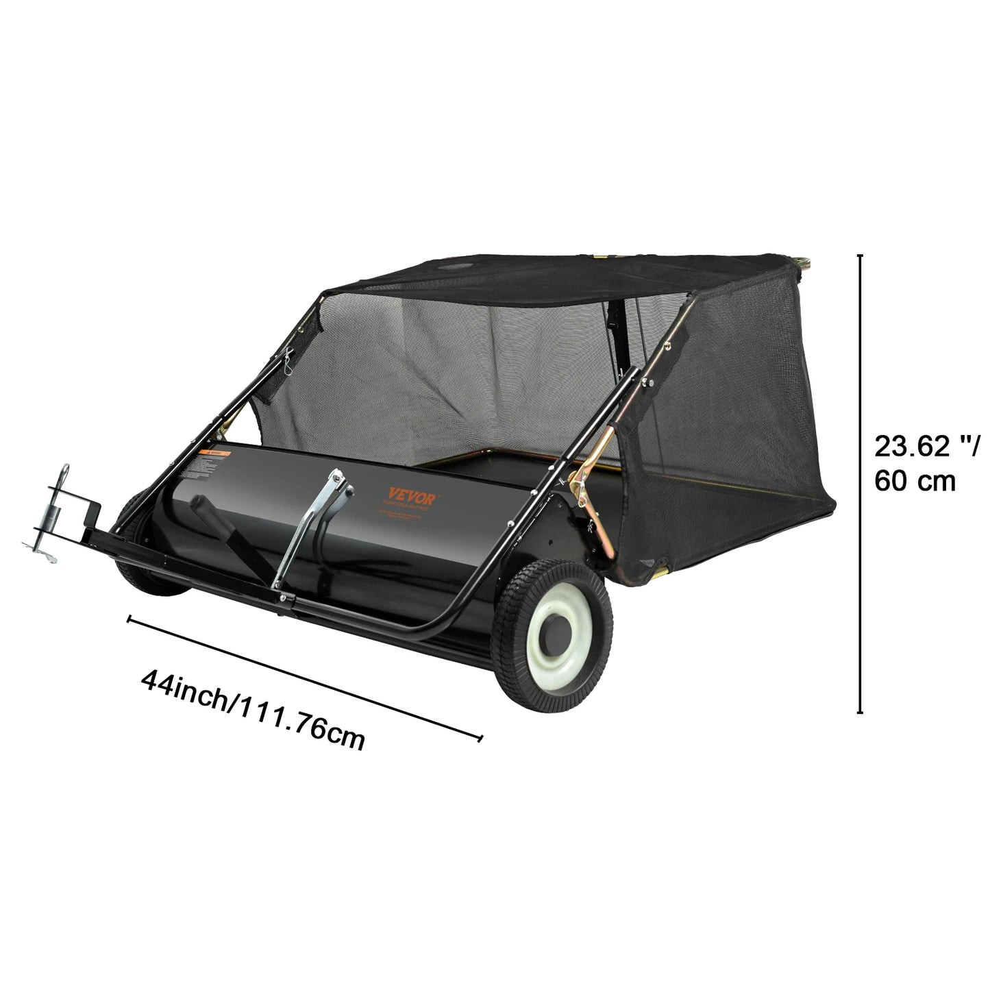 SucceBuy Tow Behind Lawn Sweeper Large Capacity Heavy Duty