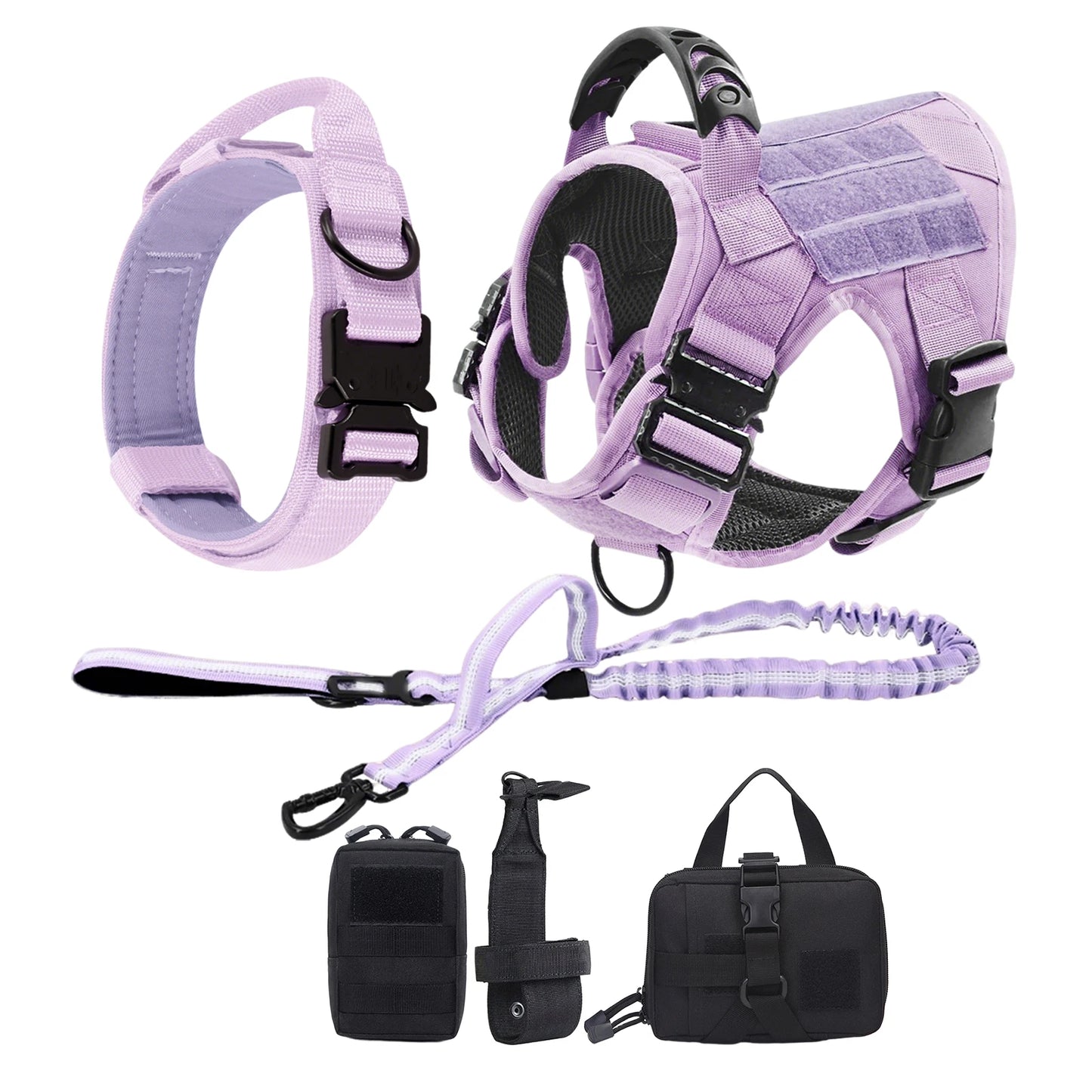 Military Pink Camouflage Dog Harness For Large And Medium Dogs
