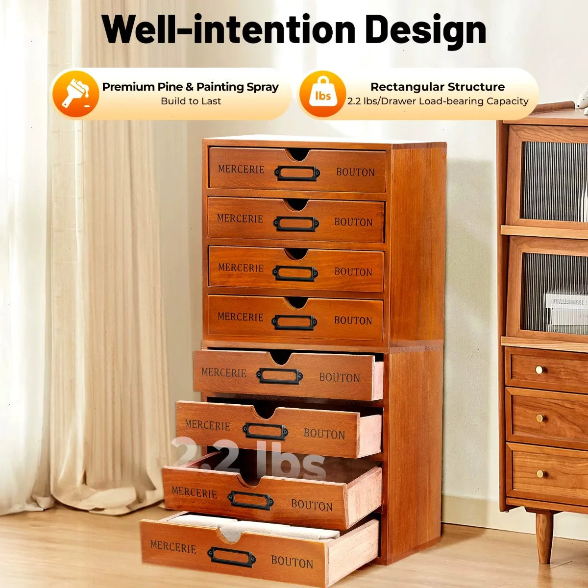 Bymaocar Four Tier Drawer Organizer Set For Office And Home Storage
