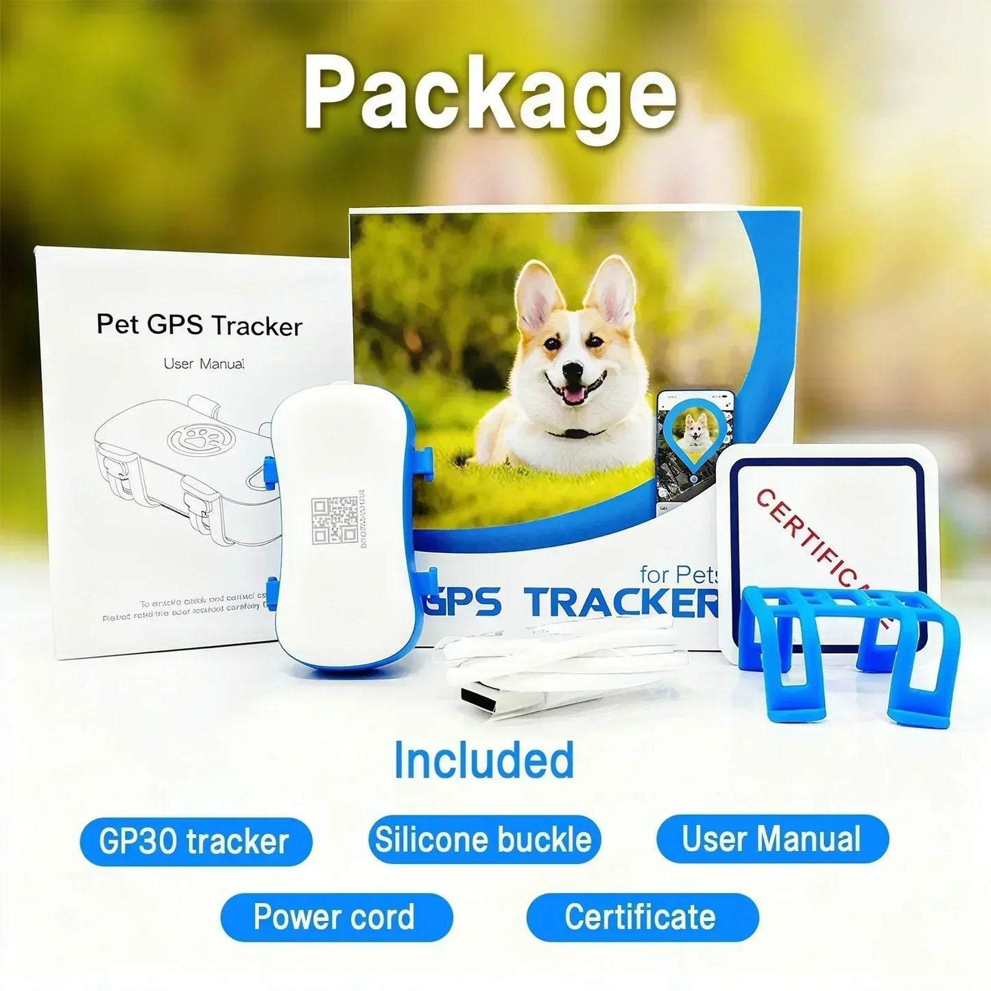 WANWAYTECH GPS Pet Tracker 4G With RealTime Tracking IP67 Waterproof