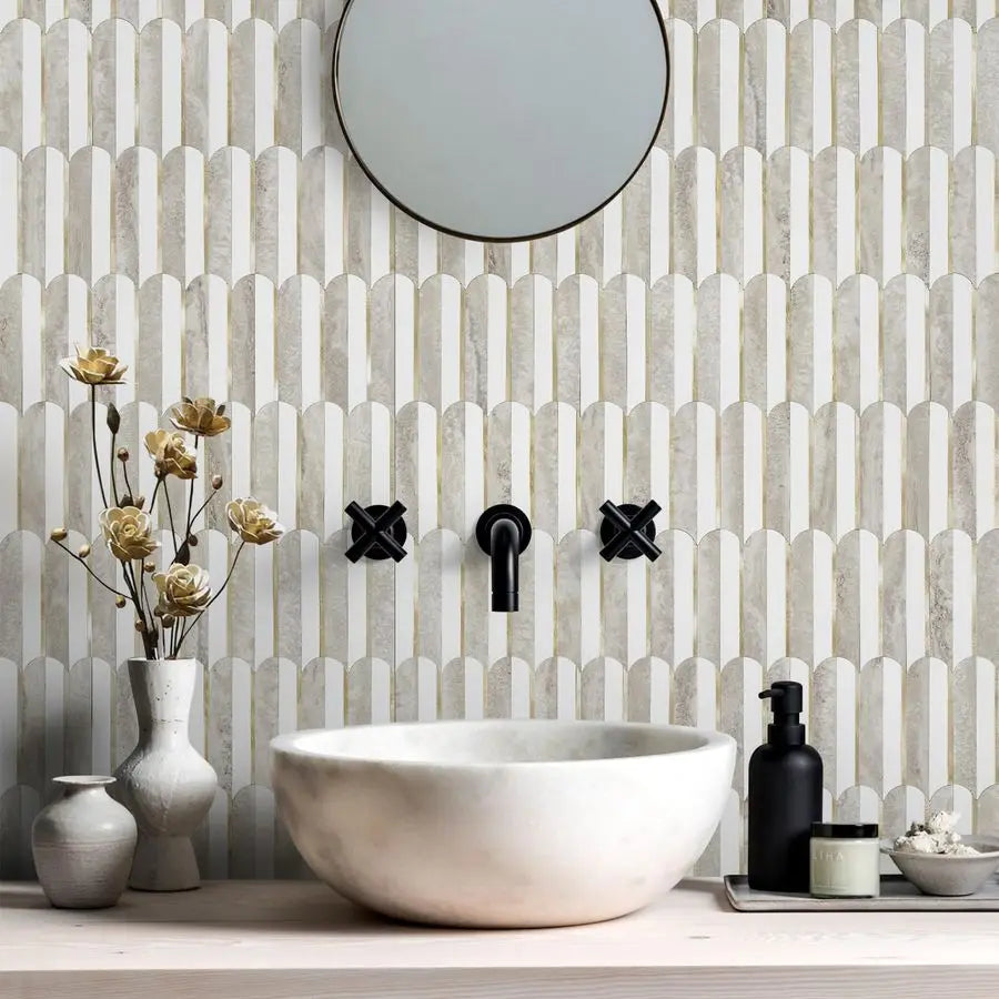 Peel and Stick Backsplash Tile Seamless PVC Self-Adhesive