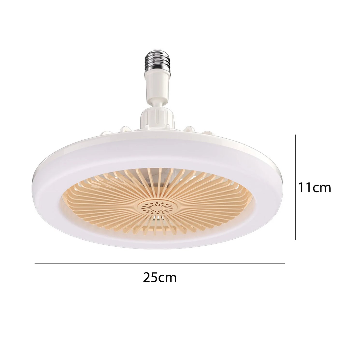 ALLOET LED Fan Lamp E27 With Remote Control Ceiling Light