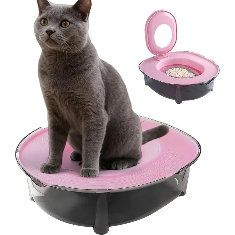 Cat Litter Box Set Detachable Splash Proof Odor Resistant Design