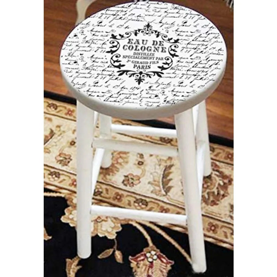 Reusable French Script Writing Stencils For Furniture And Crafts