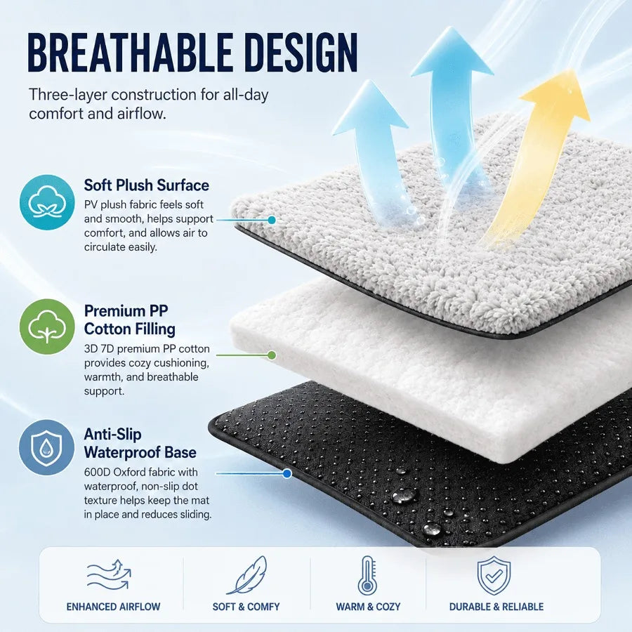 Plush Dog Bed With Non Slip Bottom Anti Anxiety Comfort