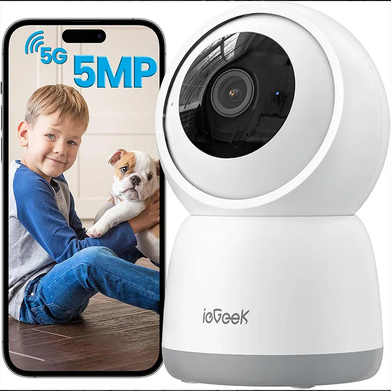 IEGEEK 5MP Indoor 2.4/5GHz WiFi Security Camera With Night Vision