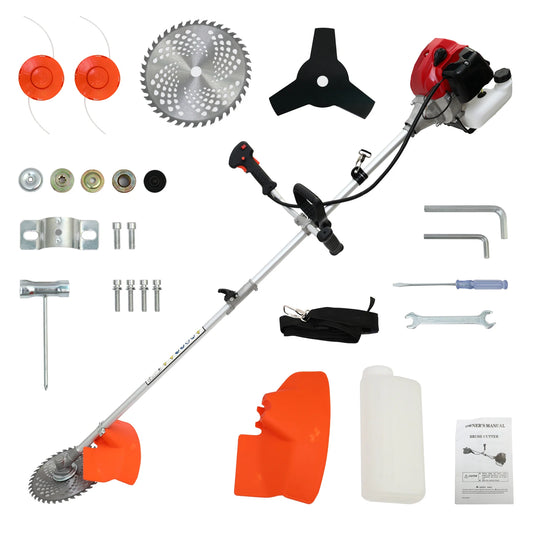52cc 2 Stroke Gas Powered Weed Eater With Straight Shaft