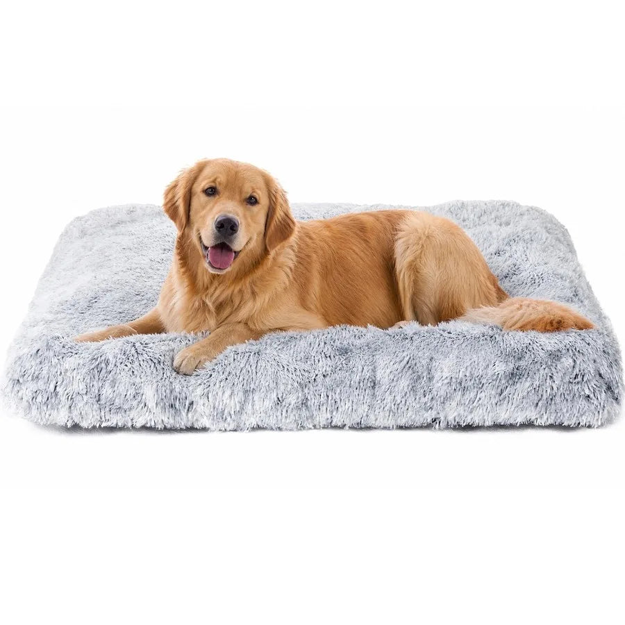 Plush Dog Bed With Non Slip Bottom Anti Anxiety Comfort