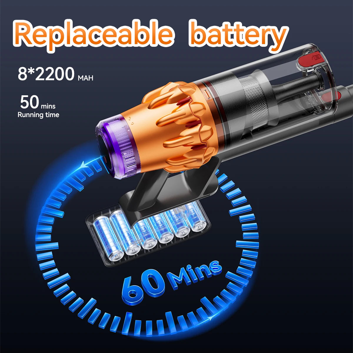 E.LUO Wireless Vacuum Cleaner Handheld Brushless Motor