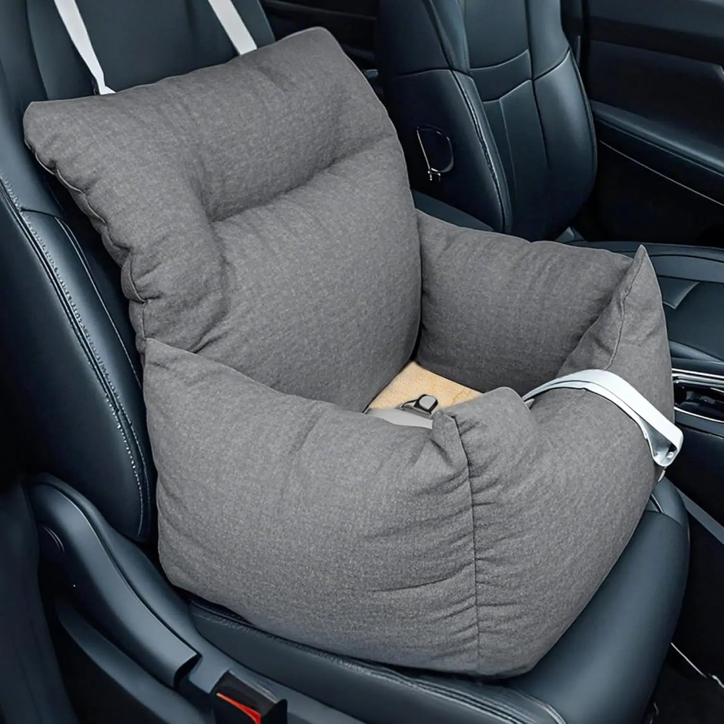 HiMISS Portable Dog Booster Car Seat Bed For Small Dogs With Tether Cushion