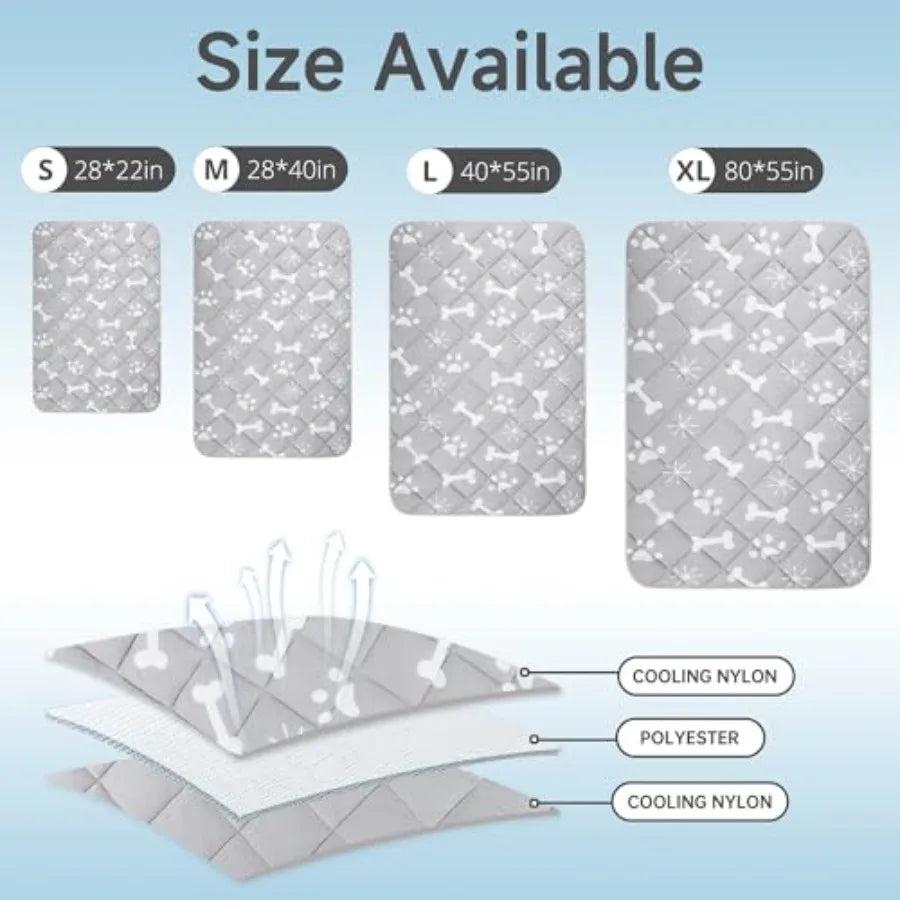 Pet Cooling Mat For Cats And Dogs, Lightweight Outdoor Pad