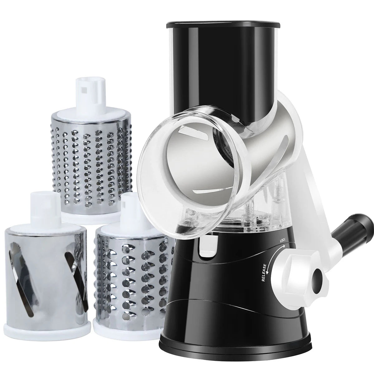 AEHOME Vegetable Slicer Shredder 3 Drum Manual Grater Tool