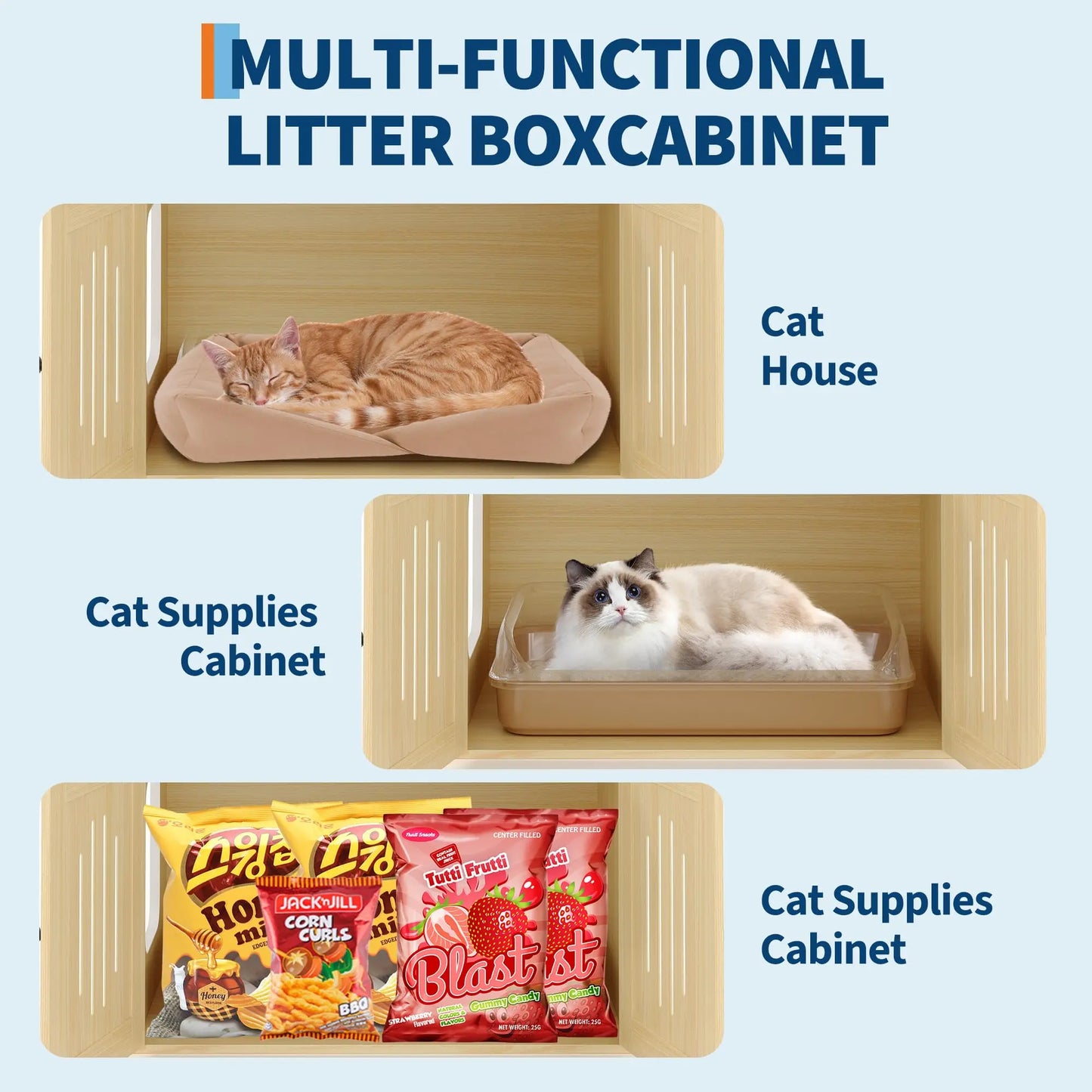 Studyset Cat Tree With Litter Box Enclosure Multi Level Cat Tower