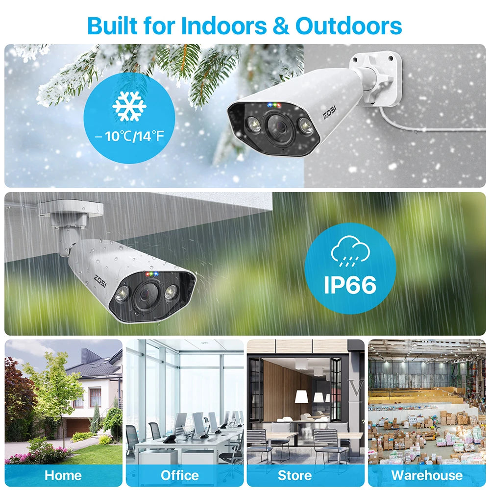 ZOSI 8CH POE 4K CCTV SystemPro With AI Night Vision
