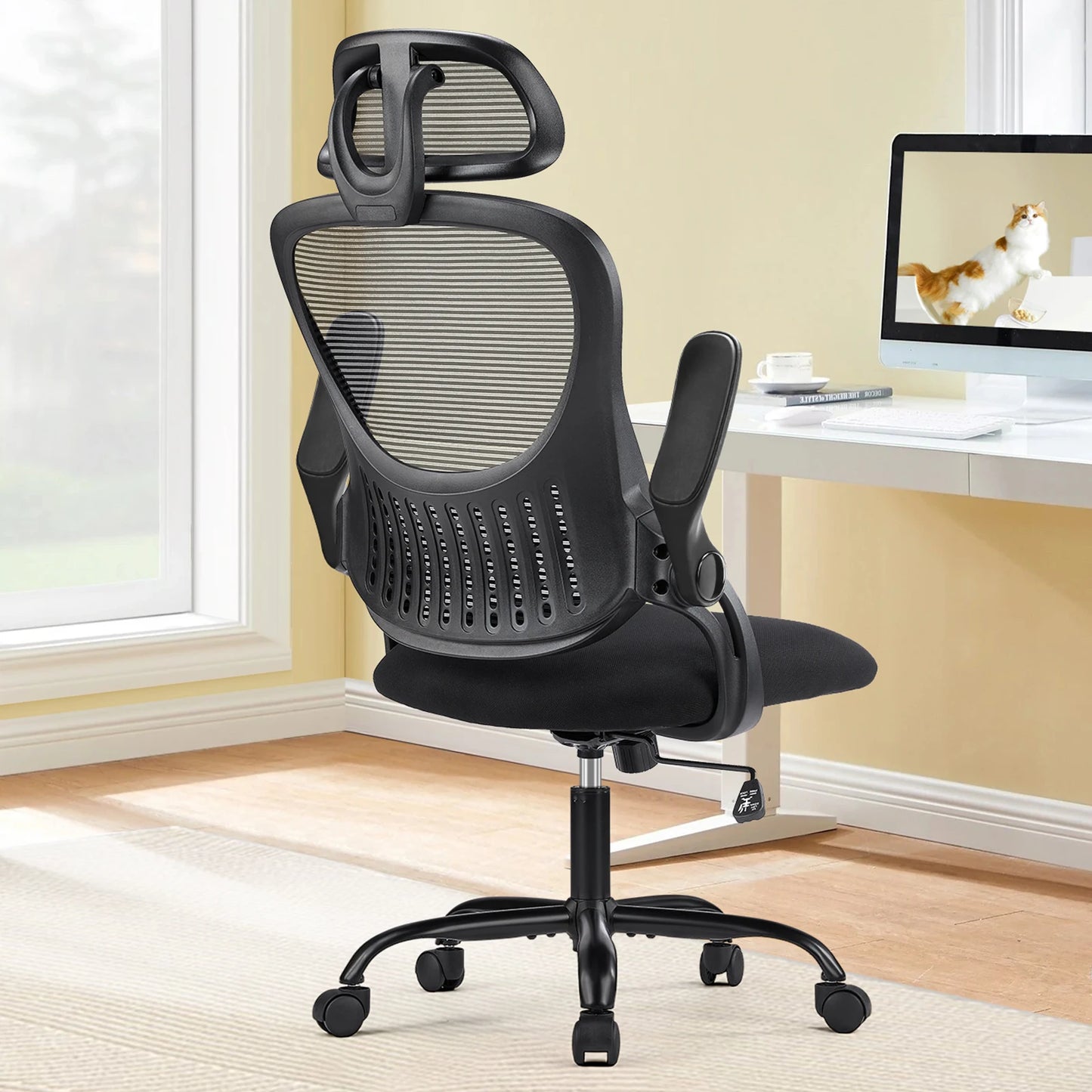 JHK Mesh Ergonomic Office Chair With Adjustable Headrest And Lumbar