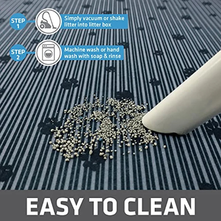 Cat Litter Box Mat Trapping Waterproof Absorbent Machine Washable