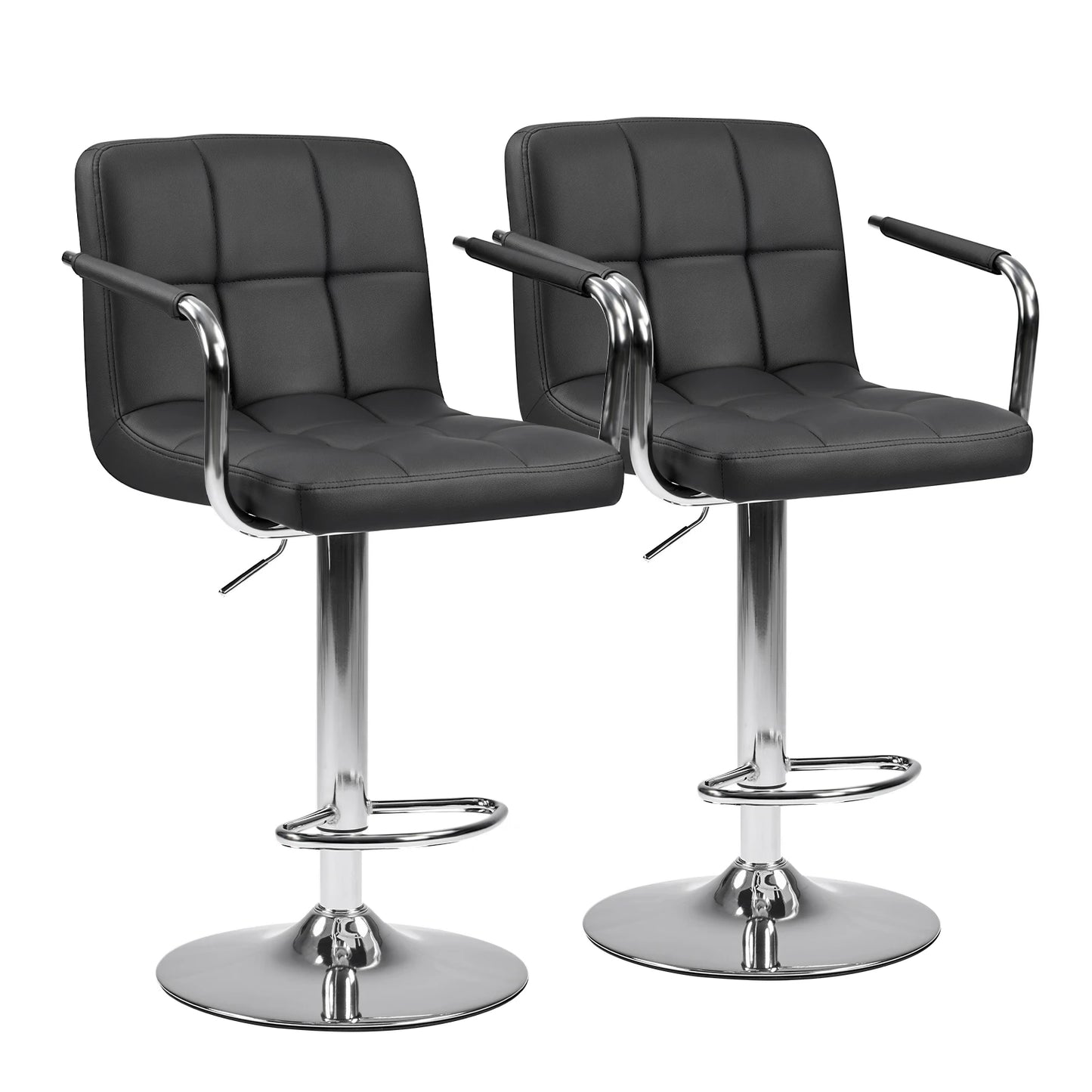 JHK Ergonomic PU Leather Swivel Office Chair With Adjustable Armrests