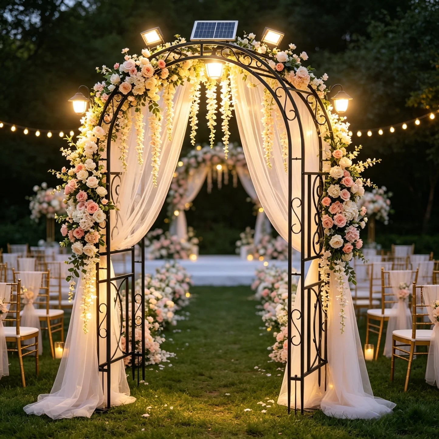 Metal Garden Arch For Climbing Plants Wedding Ceremonies