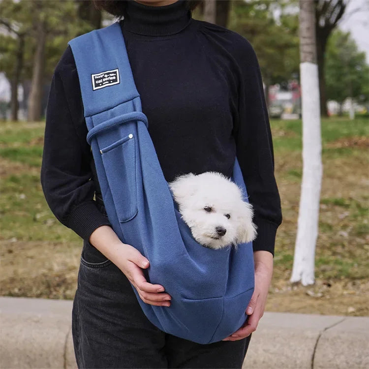Comfortable Pet Crossbody Sling Carrier For Cats And Small Dogs