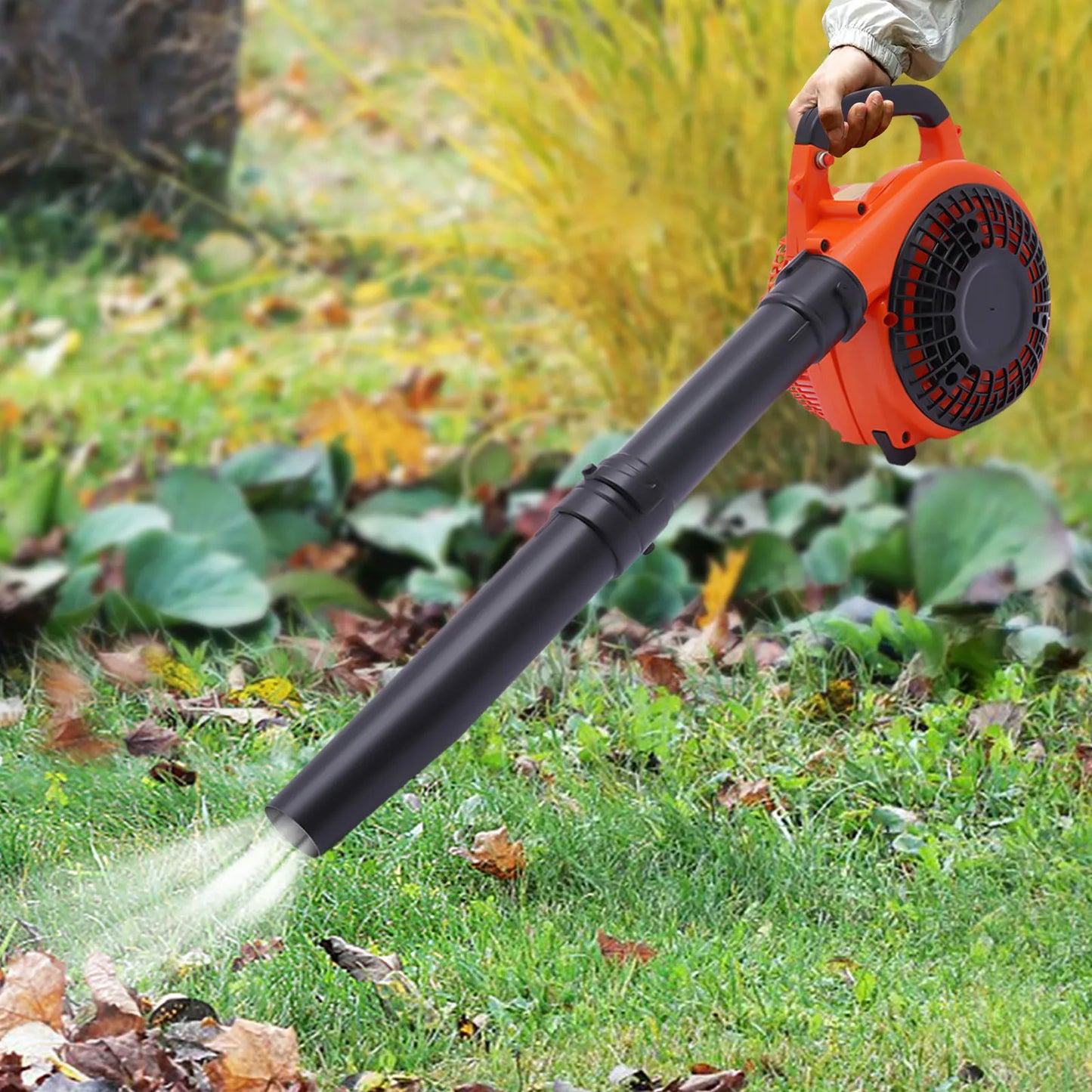 Gas Leaf Blower 2-Stroke 0.75kW Silencer 7000RPM Portable