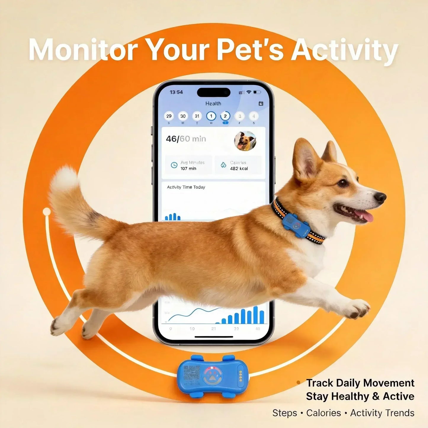 WANWAYTECH GPS Pet Tracker 4G With RealTime Tracking IP67 Waterproof