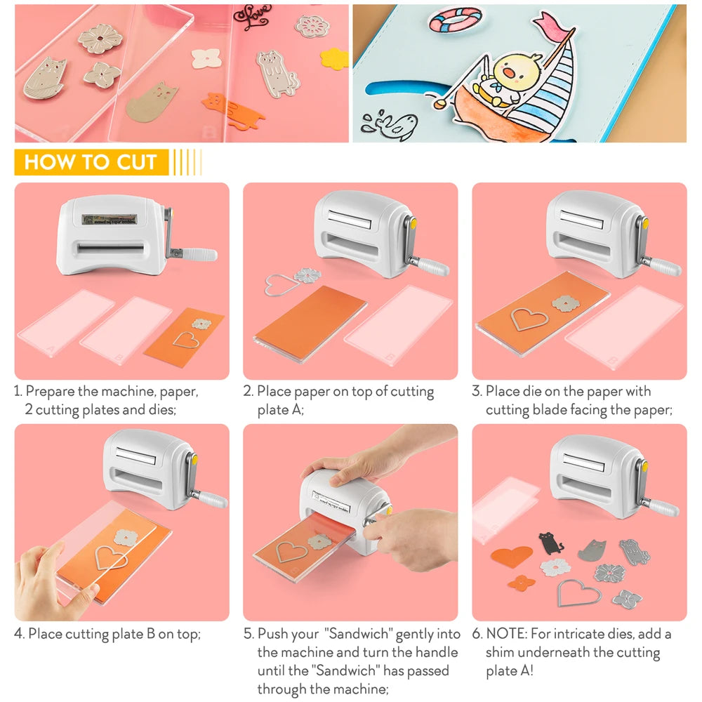 Mini Die Cutting Embossing Machine For Scrapbooking Crafts
