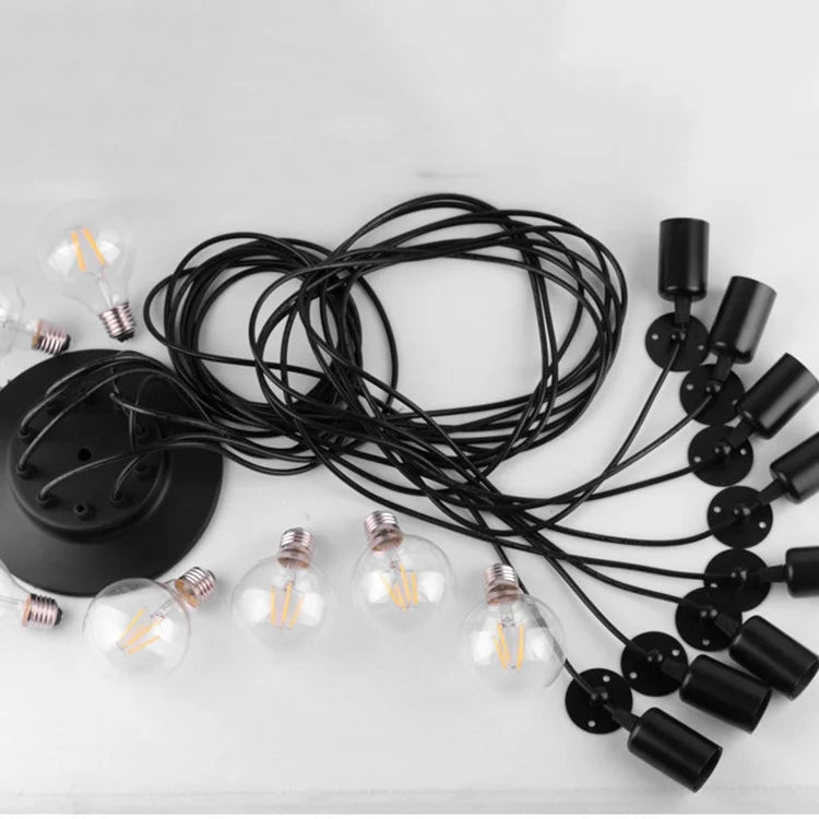 Industrial Retro Spider Chandelier Pendant Light With Adjustable Arms