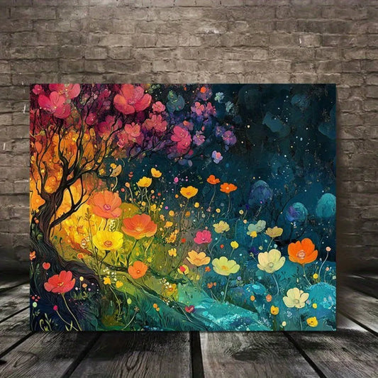Forest Landscape Flower Wall Art Prints For Indoor Home Decor
