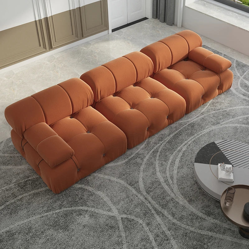 Sdorens Velvet Convertible Modular Sectional Sofa 3 Seats
