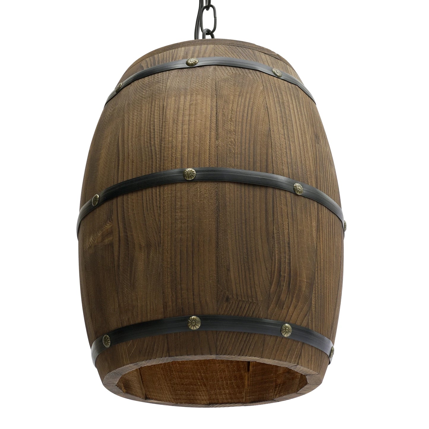 Retro Wood Wine Barrel Pendant Light Ceiling Lamp Chandelier