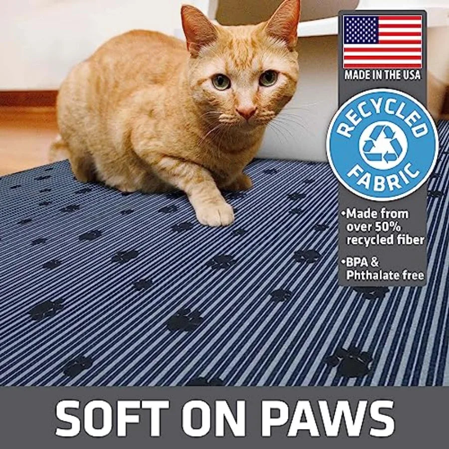 Cat Litter Box Mat Trapping Waterproof Absorbent Machine Washable