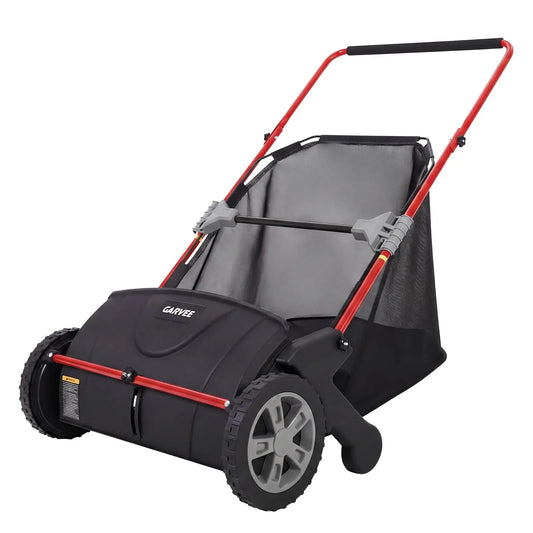Studyset Manual Push Lawn Sweeper With 4 Spinning Brushes